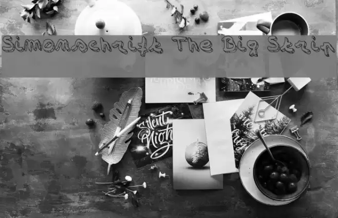 Simonschrift The Big Strip Font examples