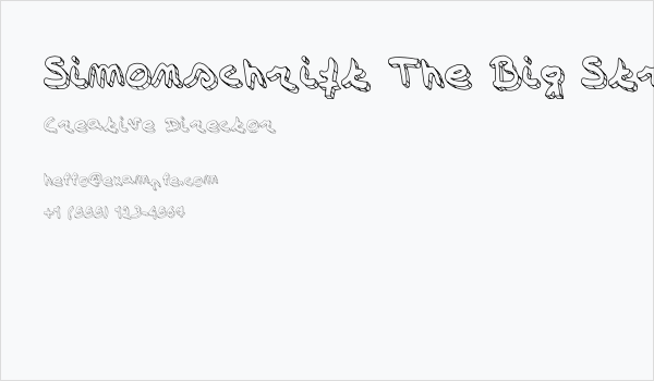 Simonschrift The Big Strip Business Card