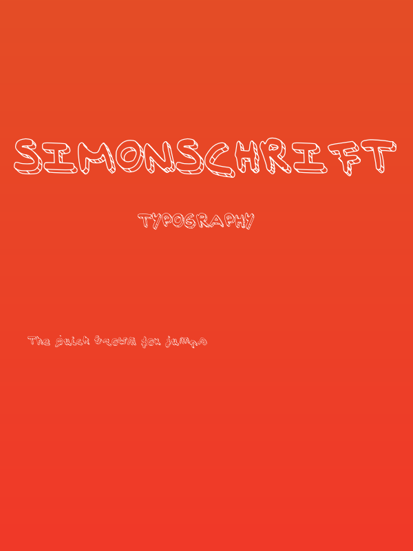 Simonschrift The Big Strip Poster