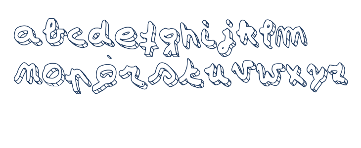 Simonschrift The Big Strip Lowercase