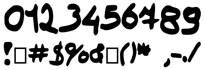 Simonschrift The Big Font OTHER CHARS