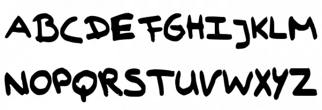 Simonschrift The Big Шрифта ВЕРХНИЙ