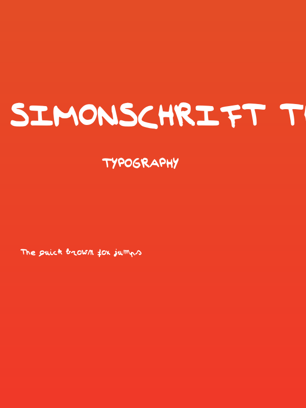 Simonschrift The Big Poster