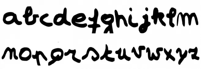 Simonschrift The Big フォント 小文字
