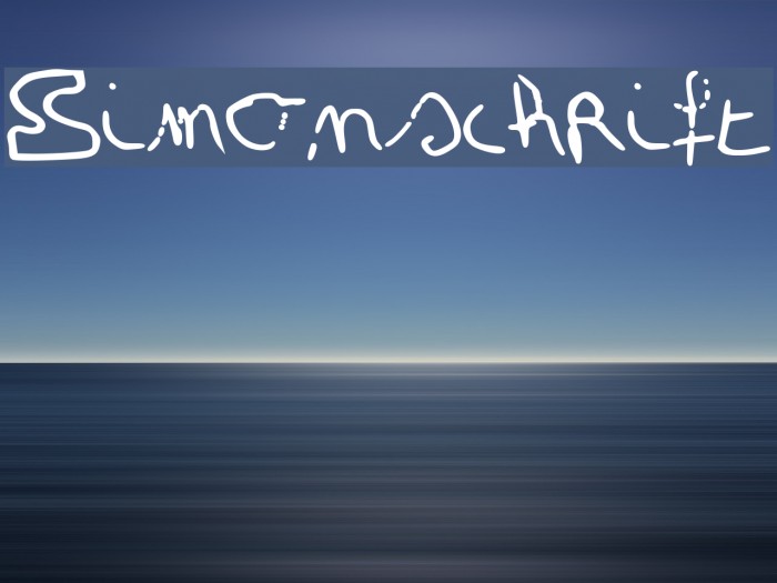 Simonschrift Font examples