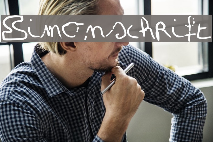 Simonschrift Font examples