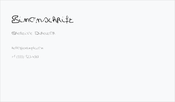 Simonschrift Business Card