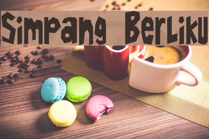 Simpang Berliku Font examples