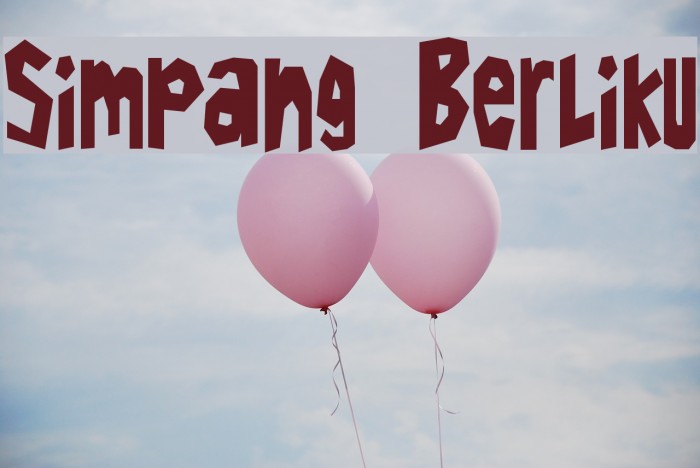 Simpang Berliku Font examples
