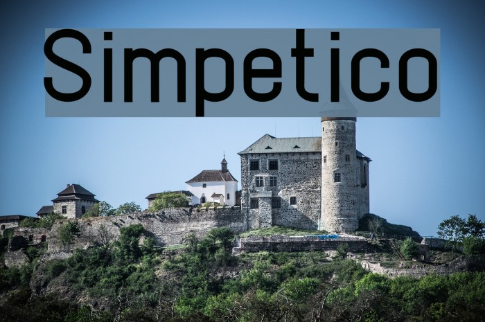 Simpetico Font examples