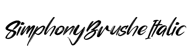 Simphony Brushe Italic  Free Fonts Download
