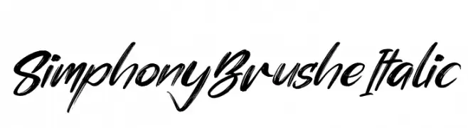 Simphony Brushe Italic  Frei Schriftart Herunterladen