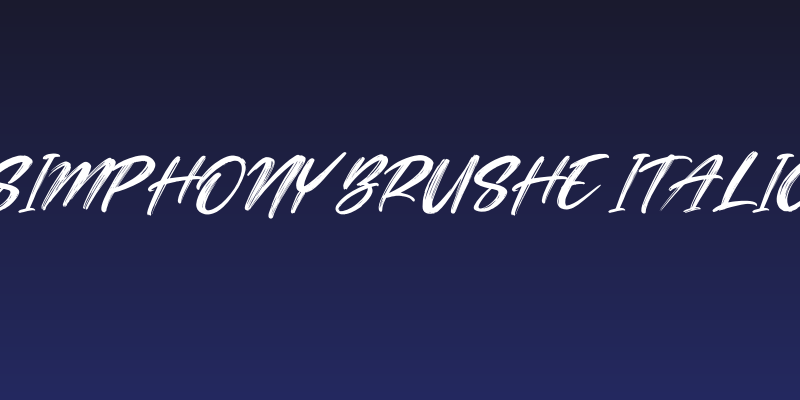 Simphony Brushe Italic Social Header