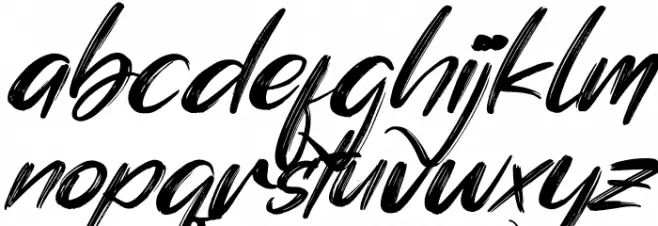 Simphony Brushe Italic خط أحرف صغيرة