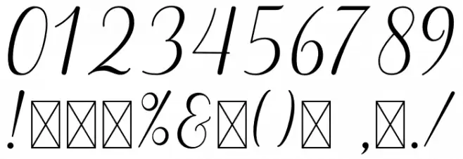 Simphony Font OTHER CHARS