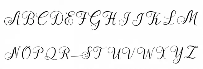 Simphony フォント 大文字