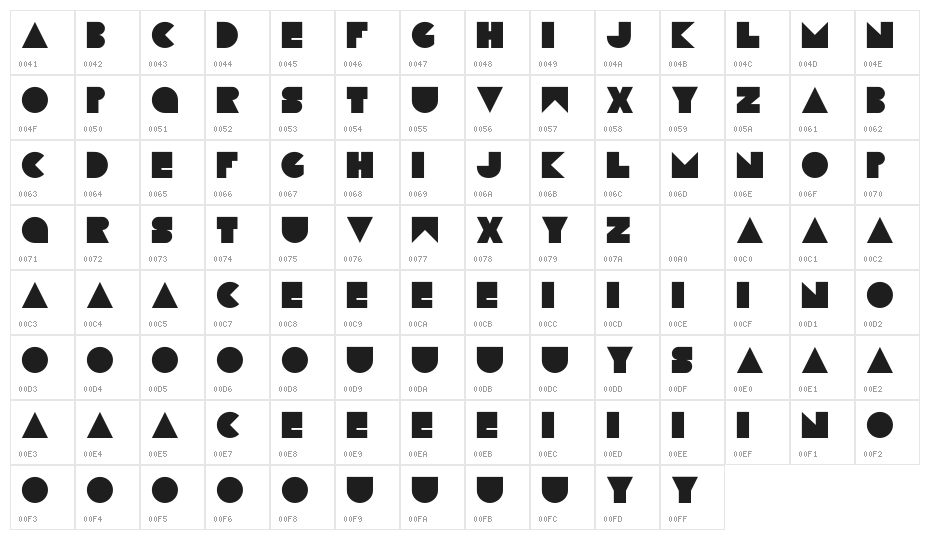Simplaform Solid Character Map