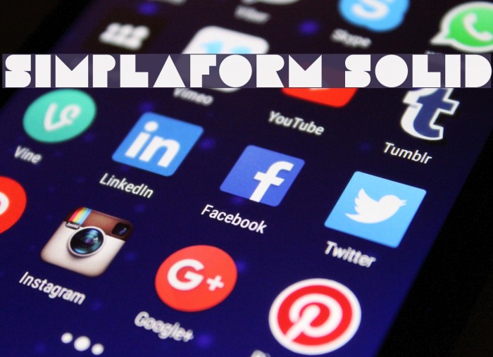 Simplaform Solid Font examples