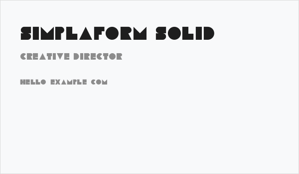 Simplaform Solid Business Card