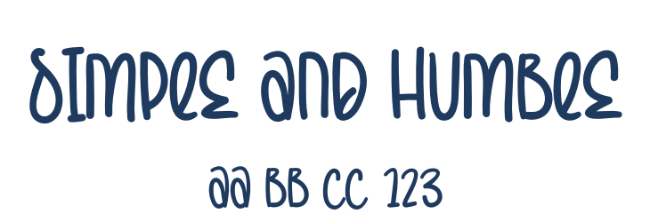 Simple And Humble Font Preview