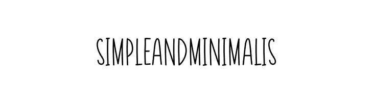 Simple And Minimalis Font