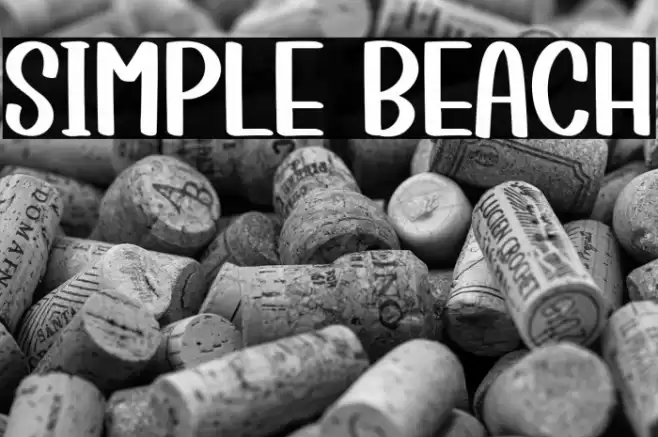 Simple Beach Caratteri examples