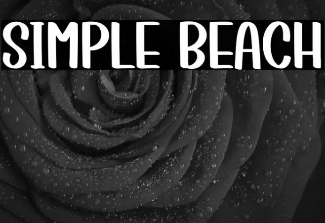 Simple Beach Caratteri examples