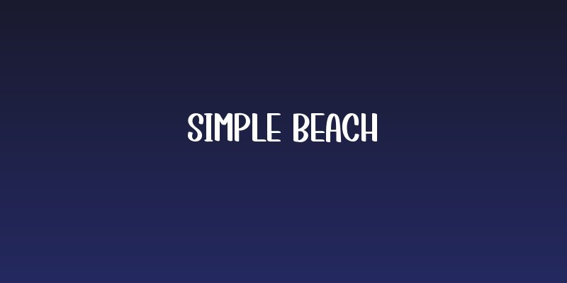 Simple Beach Social Header