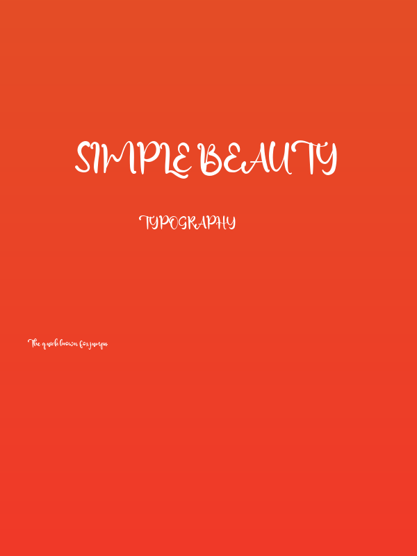 Simple Beauty Poster