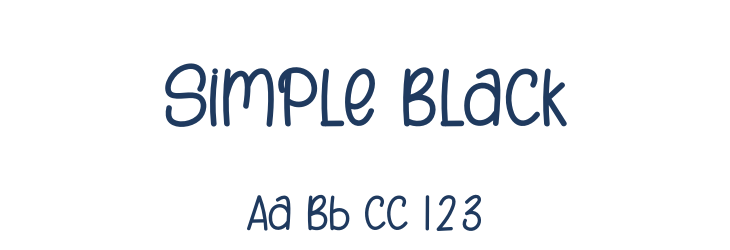Simple Black Font Preview