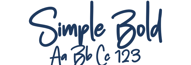 Simple Bold Font Preview