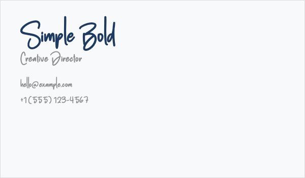 Simple Bold Business Card