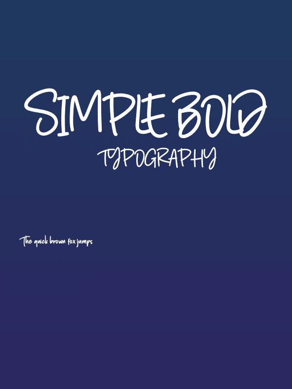 Simple Bold Poster