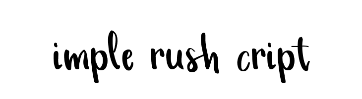 Simple Brush Script Шрифта