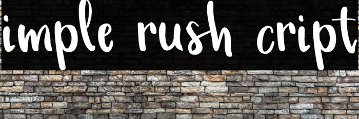 Simple Brush Script Font examples
