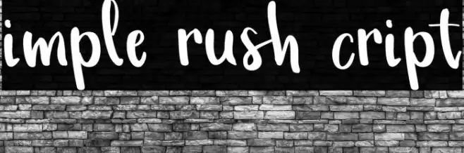 Simple Brush Script フォント examples