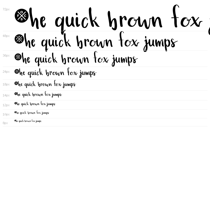 Simple Brush Script Waterfall