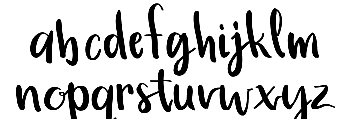 Simple Brush Script Font LOWERCASE