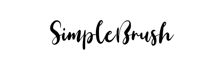 Simple Brush  Free Fonts Download
