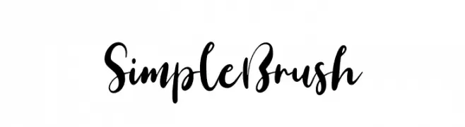 Simple Brush  Скачать бесплатные шрифты