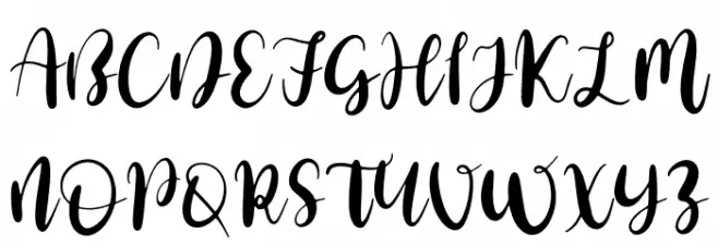 Simple Brush 字体 大写