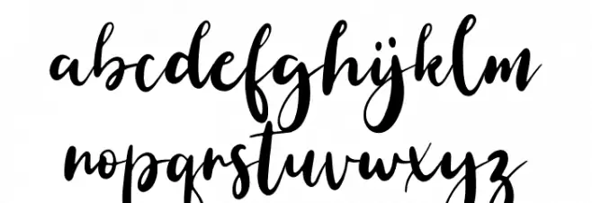 Simple Brush Font LOWERCASE