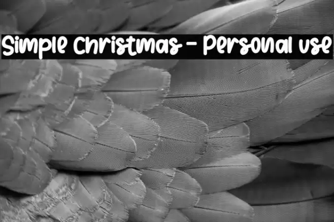 Simple Christmas - Personal use خط examples