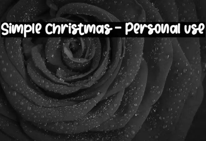 Simple Christmas - Personal use خط examples