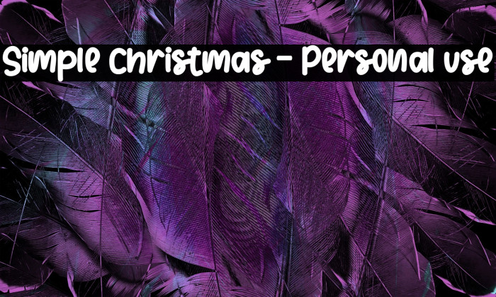 Simple Christmas - Personal use Example 3