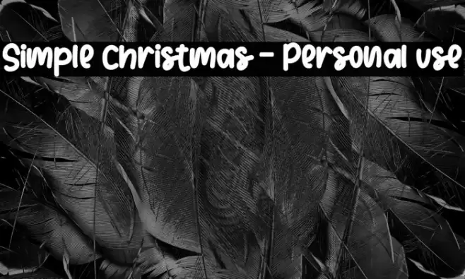 Simple Christmas - Personal use خط examples