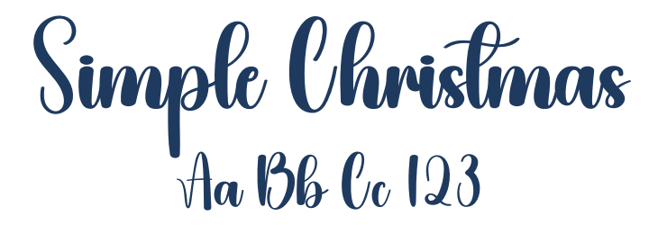 Simple Christmas Font Preview