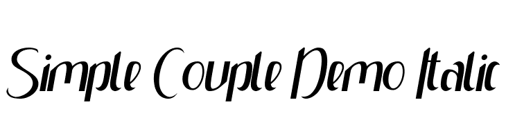 Simple Couple Demo Italic  नि: शुल्क फ़ॉन्ट्स डाउनलोड