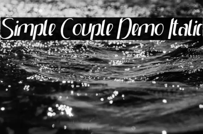 Simple Couple Demo Italic Font examples