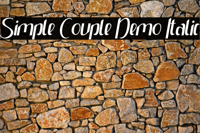 Simple Couple Demo Italic Example 2